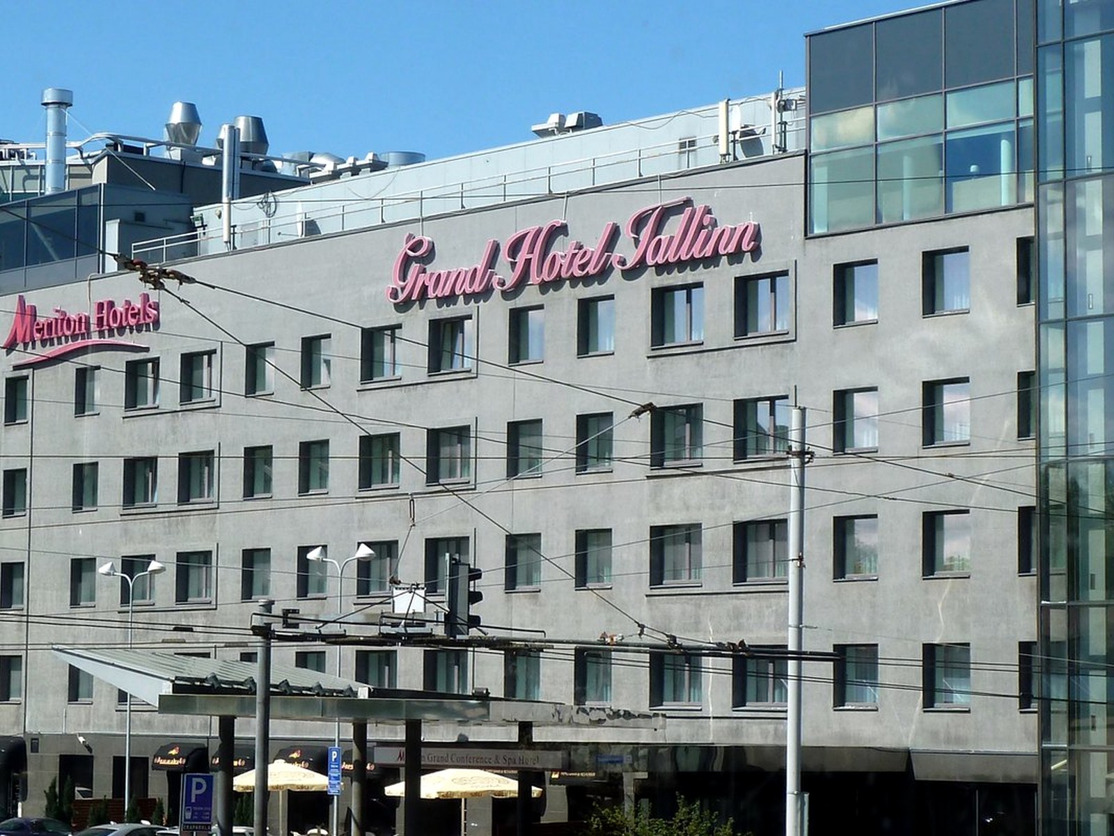 Seaside hotel exterior